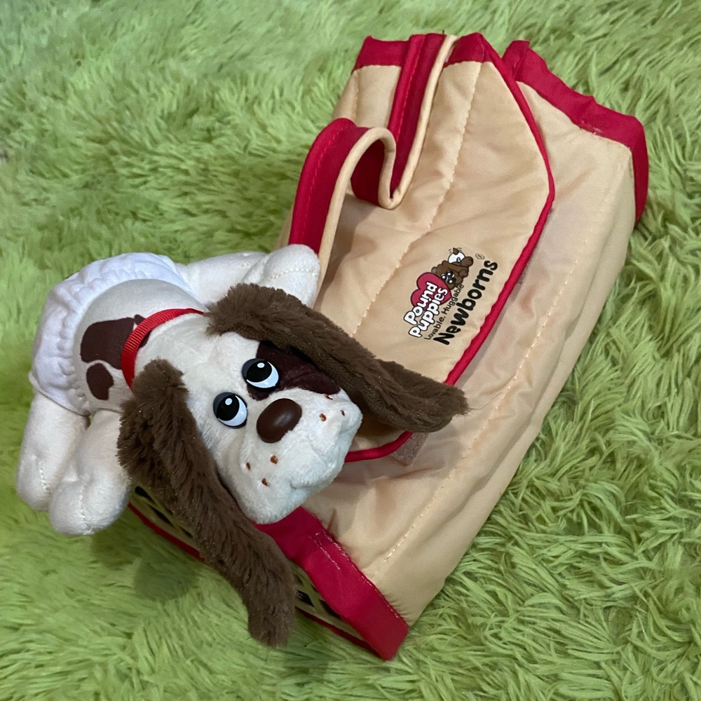 Vintage Tonka Pound Puppies Newborns Carrier Case 1986 w/ Puppy(2022)